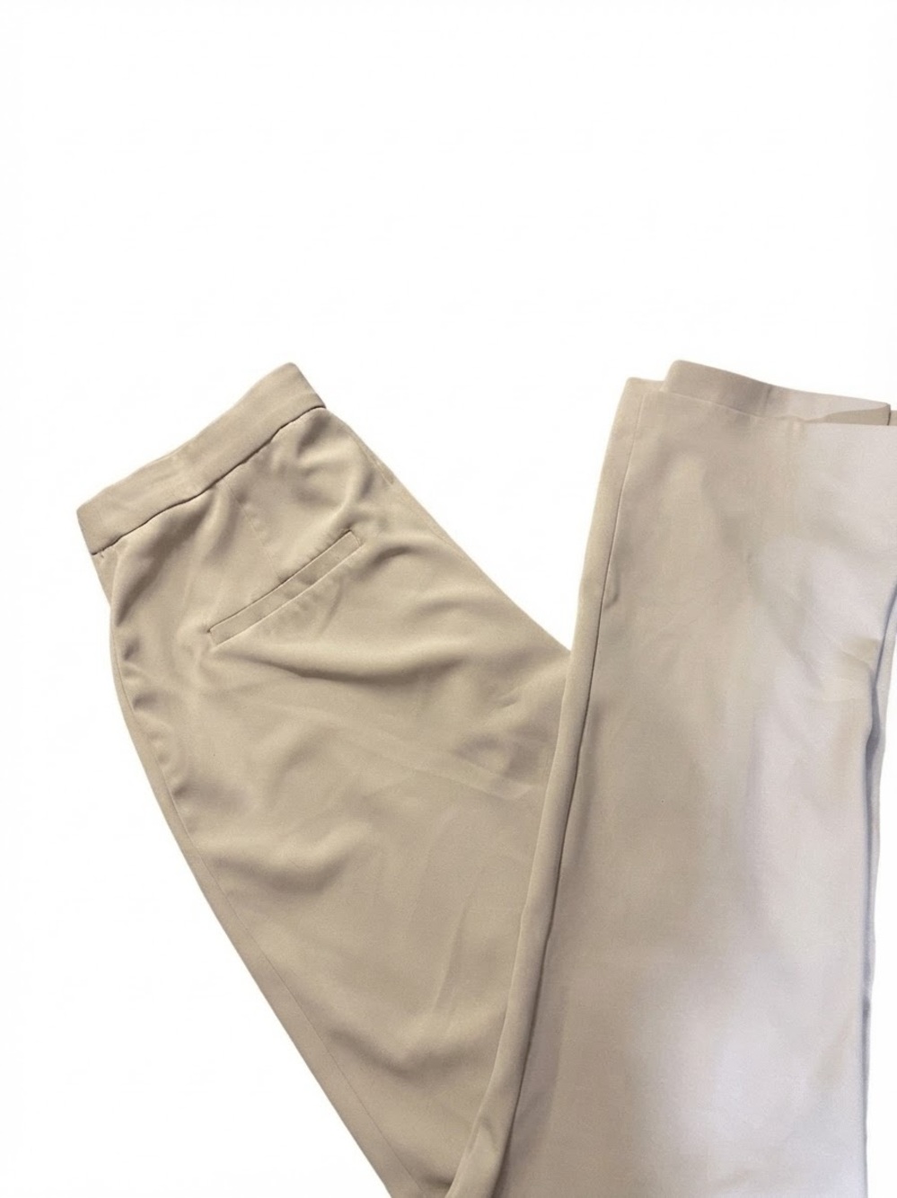 H&M Men's Light Beige Dress Pants - Tailored Straight Leg